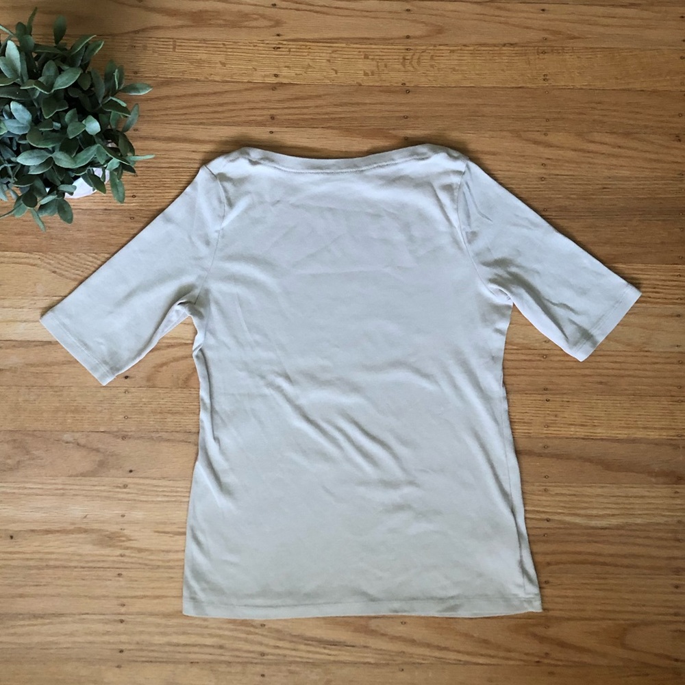 🍭Cute casual cream top by Charter Club Pima Cotton